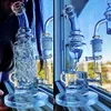 Bongs fumants épais narguilés à cou courbé pomme de douche claire barboteur Dab Rigs Fab Egg Swiss Perc conduite d'eau recycleur plate-forme pétrolière avec bol de 14 mm