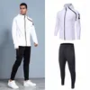 V￪tements de gymnase ￠ sweat ￠ capuche d￩contract￩ pour hommes Costume de course 2 pi￨ces R trackpants de jogging jogging shirt d'entra￮nement sur tracks