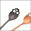 Spoons Skl Scoops Stainless Steel Drilling Ladles Metal Long Handle Muti Color Spoon Tableware Cake Dessert Drop Delivery 2022 Home Dhcsd