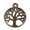 Metal Tree Charms Vintage Srebrne Złote Rośliny Brązowe Życie drzewa Nowe DIY Fashion Biżuteria