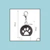Charms 20Pcs/Lot Colors 18Mm Footprints Cat Dog Paw Print Hang Pendant Charms With Lobster Clasp Fit For Diy Keychains Fashion Jewel Dhmxe