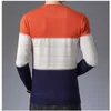 Maglioni da uomo BROWON Marca Pullover maschile lavorato a maglia a righe Slim O-ne s Maglieria Cloes Inverno G221018