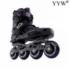 Patins à glace chaussures de patinage à roulettes en ligne Patins Infantil enfants 4 roues baskets rouleaux pour glisser adultes enfants L221014