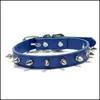 Dog Collars Leashes Dog Collar Para Leather Material Collari Per Cani Prevent Biting Collares De Perro Chain Accessories Pu Sharp Dhgux