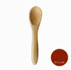 8サイズの小さな竹のスプーン自然EEOフレンドリーミニスプーンキッチンミニコフィーティースプーンキッズアイスクリームスクープ9-16CM SN6842