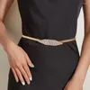 B￤lten Kvinnor Fashion Belt Chunky fransad Crystal Diamond Metal Spring Women's All-Match Elastic Girdle Midje kedja