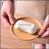 石鹸皿木製マニュアルスクエアソープ料理環境に優しい排水可能な石鹸皿トレイラウンドシェイプソリッドウッドストレージホルダーバスルームAC DHGV8