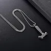 Chains IJD10526 Hammer Tool Shape Stainless Steel Cremation Keepsake Necklace For Ashes Urn Souvenirs Pendant Human Jewelry