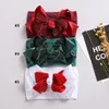 Hair Accessories Christmas Baby Headband For Children Elk Red Bows Soft Nylon Girl Headbands Born Turban