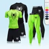 Herrsp￥rar Herrens fulla kostym 4xl Winter Thermal Underwear Slim Jogers Gym Running Compression Tights Sportwear 3 PC