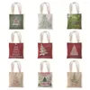 Sacs de rangement joyeux noël Shopping fourre-tout arbre imprimer femmes dame mode tissu sacs à main pliant réutilisable Shopper