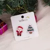 10 Pendientes navide￱os de Navidad Creatividad de la moda Santa Claus asimetr￭a de asimetr￭a