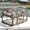 Retro Plastic Transparent Pirate Treasure Box Party Supplies Crystal Gem Jewelry Storage Organizer Trinket Keepsake Treasure zxf20