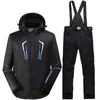 Skiing Suits High Quality Thick Warm Men Ski Suit Waterproof Windproof Snowboarding Jacket Pants Set Winter Snow Wear