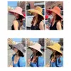Cykelm￶ssor Summer Ladies Plaid hink Cap med lanyard utomhus mode fiskare hatt andas vikbar dubbelsidig slits solhattar