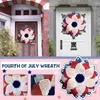 Dekoratif çiçekler Amerikan bayrak çelenk yapay simülasyon bitki ayçiçeği asılı parti pencere çelenk 40cm ön kapı süslemeleri
