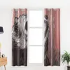 Rideau Animal ours rugissant rideaux de Grain de bois pour salon moderne fenêtre chambre rideaux stores