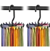 Plástico giratorio Tie Rack Hanger Holder 20 Ganchos Clostet Ropa Rack Colgante Corbata Cinturón Estantes Organizador de guardarropa Blanco SN4221