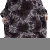 Andra kläder dubbelviktade filt överdimensionerade kvinnor hoodie filtar med ärmar vinterfleece flanell lyxig jätte TV filt tröja t221018
