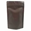 Sacos de embalagem 100pcs/lote stand up selvável puro alumínio fomeiro de armazenamento bolsa de café em pó para embalagem self selo fosco saco de pacote 13x21 cm