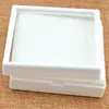 Bolsas de joyería 8 unids Pequeña caja de almacenamiento de plástico blanco para cuentas Pendiente Stud Anillo Colgante Pulsera Piedra Vidrio Caja cuadrada Contenedor