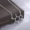 Kedjor Ventfille 925 Sterling Silver Dopamine Molecular Structure Gene Necklace for Women Personality Creative Jewelry Party Gift 2022