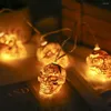 Strängar 1,5 m 10LED Halloween Light String Ghost Festival Spider Bat Skeleton Battery DIY DECORATION