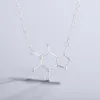 Kedjor Ventfille 925 Sterling Silver Dopamine Molecular Structure Gene Necklace for Women Personality Creative Jewelry Party Gift 2022