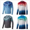 Outdoor T-shirts Męskie kurtki Huk Koszulka rybacka długi rękaw Ochrona UV Man Man Summer Camouflage Moisture Jersey Apparel 221019