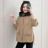 Frauenjacken 2022 Kapuze Fr￼hling Herbst Jacke koreanische Stil Frauenmantel Tops Mode Rei￟verschluss Freizeit kurzer Windbreaker Oberbekleidung Frauen
