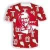 Nova camisetas de moda causal imprimir 3D Padrão de moda KFC Mulheres Mulheres de tamanho superior S-7xl 008