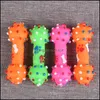 Dog Toys Chews Novelty Py Squeeze Squeaky Toys Eco Friendly Pvc Dotted Bone Shaped Doggy Cat Chewing Toy Fit Pet Small Animal Supp Dhtbf