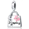 925 sterling Silver Dangle Charm Beads High Quality Jewelry Gift Wholesale Dolphin and Dog Paws Safety Bead Fit Pandora Charms Bracelet DIY