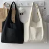 Evening Bags Women High Quality Canvas Shoulder Bag Cotton Handbag Student Casual Books Large Capacity Cloth Shopping Tote For Lady