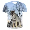 T-shirts pour hommes 2022 Menm and Women Couple Animal Print 3D T-shirt pour hommes Summer Street Short Sleeve Camiseta Round Neck Casual Tops Tees