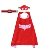Tema Kostüm Çift Katman Süper Kahraman Cape Maske Bileklik Set Karikatür Cadılar Bayramı Kostümleri Çocuklar İçin Fantezi Elbise