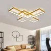 Deckenleuchten, moderne LED-Leuchten für Wohnzimmer, Schlafzimmer, Glanz, Heimdekoration, dimmbares Licht, schwarz/goldene Lampenfassungen