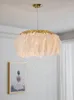 Pendant Lamps Firefly Light Modern Romantic Warm Net Red Living Room Led Lamp Wedding Bedroom Feather Hanging