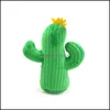 Dog Toys Chews Pet Dog Cats Chews Toys Cute Plush Cactus Corn Shaped Doggy Bitting Dolls With Phonation Device Pets Molar 10 2Dg E Dh4Wv