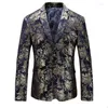 Abiti da uomo 2022 Moda Uomo Casual Trend Abito a fiori / Uomo Slim Fit Blazer Giacca Cappotto Stampa