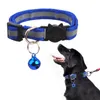 Dog Collars Glowing Collar Adjustable Flashing With Bell Night Anti-Lost Light HarnessFor Small Pet Products