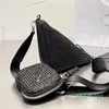 حقيبة Lafite Beach Bag Straw Crossbody أكياس الكتف رسالة تطريز مطبوعة حزام قابل للفصل مع محفظة عملة عالية الجودة