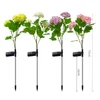 Pack Hydrangea Flower Solar Led Light Outdoor Garden Lawn Lamps For And Vegetable Patch Patio Country House Decoration