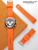 Bracelets de montre Hemsut Orange Silicone 18mm 20mm 22mm bracelet en caoutchouc à dégagement rapide pour hommes femmes remplacement souple 10 couleurs