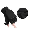 Gants chauds à rabat mitaines à aiguilles polaire résistant au froid en automne et en hiver sports de plein air mitaines de tir en gros et en stock