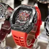 Orologi meccanici da uomo di lusso Orologio da polso svizzero autentico da uomo automatico quadrato meccanico vuoto di marca Trendy Spider UBJU