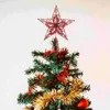 Dekoracje świąteczne drzewo gwiazda Topper Dekorun wakacyjny Xmas Ozdobowy Betlejem brokat ornament Treetop dostarcza imprezowe wiszące lakie lakling