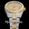 TWF V3 Sky tw326934 Mens Watch A9001 Complication Calendar Automatic Iced Out Diamonds inlay Dial 904L Oystersteel Diamond Bracelet Super Edition eternity Watches