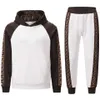 Herrspårar Mens Tracksuits Designer Hoodie Pants Two-Piece Double F Jacquard Brodery Hooded Sweater Men Women Sports Suit Mvy7