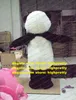 Long Fur Bearcat Ailuropus Panda Bear Mascot Costume Mascotte med svarta ögon runt Head Adult No.179 Gratis fartyg